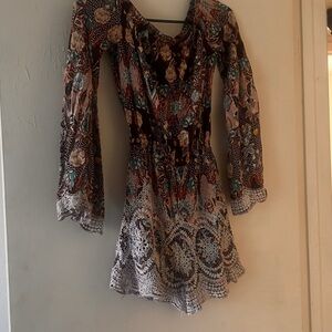 Floral adorable off shoulder romper